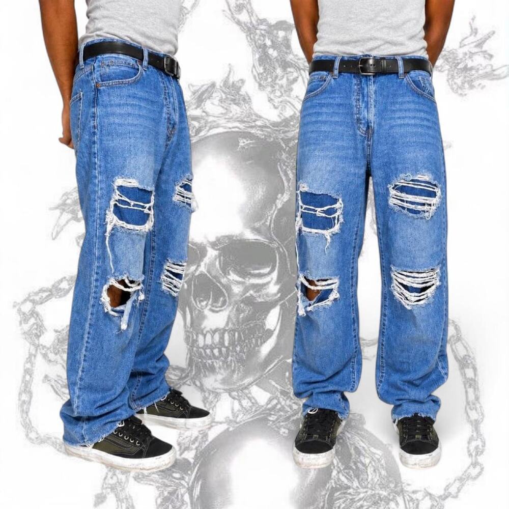 Song blue high rise distressed jeans